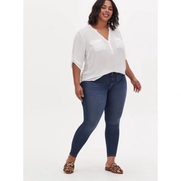 TORRID Jegging Skinny Super Stretch High-Rise Jean in Cascade Size 16 - Picture 1 of 14